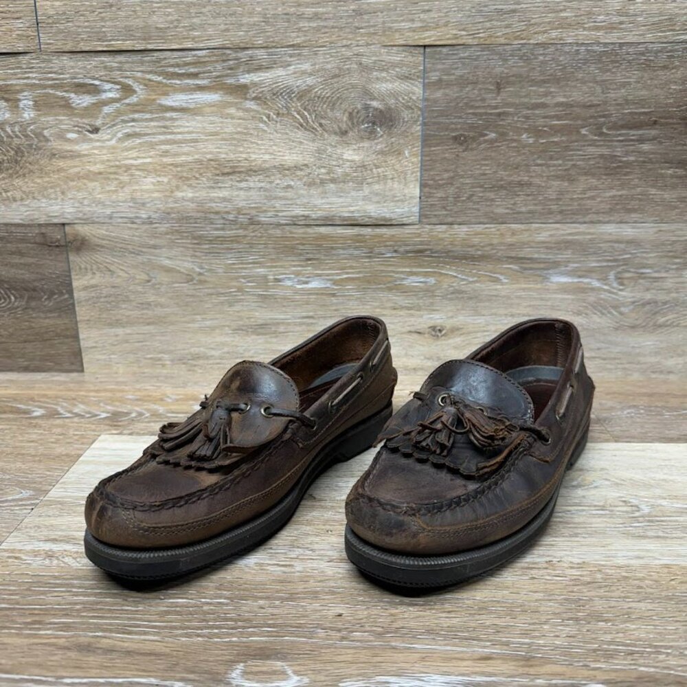 Bass Henry Kiltie Brown Leather Loafers Men's Size 8